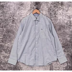 New Tommy Bahama Shirt Large Mens IslandZone Newport Stripe Pima Cotton